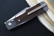 Jack Wolf Knives Gunslinger Jack Slip Joint - Ebony Wood Handle / Titanium Liners & Bolsters / CPM-S90V Steel - Northwest Knives