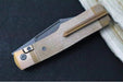 Jack Wolf Knives Gunslinger Jack Slip Joint - Green Linen Micarta Handle / Bronzed Titanium Liners & Bolsters / CPM-S90V Steel - Northwest Knives
