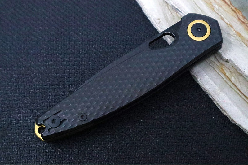 GiantMouse ACE REO - Black PVD Titanium Handle / Black PVD Finish / Brass Accents / CPM-Magnacut Steel - REO-TITANIUM-BLACKOUT - Northwest Knives