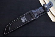Muela Knives Tanto-19W Fixed Blade - Black Rubber Handle / X50CrMoV15 Stainless Blade / Leather & Nylon Sheath - Northwest Knives
