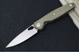 GiantMouse ACE REO - Green Canvas Micarta Handle / Stonewashed Finish / CPM-Magnacut Steel REO-GRN-CANVAS-TI-BACKSPACER - Northwest Knives
