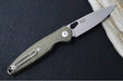 GiantMouse ACE REO - Green Canvas Micarta Handle / Stonewashed Finish / CPM-Magnacut Steel REO-GRN-CANVAS-TI-BACKSPACER - Northwest Knives
