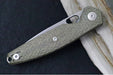 GiantMouse ACE REO - Green Canvas Micarta Handle / Stonewashed Finish / CPM-Magnacut Steel REO-GRN-CANVAS-TI-BACKSPACER - Northwest Knives