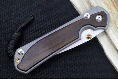 Chris Reeve Large Sebenza 31 LEFT HAND - Drop Point Blade /  Macassar Ebony Inlay / CPM-Magnacut (A1) L31-1117