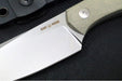 GiantMouse GMF2 Fixed Blade - Full Tang with Green Micarta Handle Scales / Stonewashed Finish / Bohler N690 Steel / Drop Point Blade - Northwest Knives