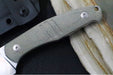GiantMouse GMF2 Fixed Blade - Full Tang with Green Micarta Handle Scales / Stonewashed Finish / Bohler N690 Steel / Drop Point Blade - Northwest Knives