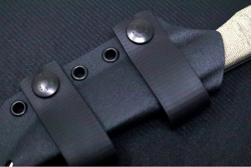 GiantMouse GMF2 Fixed Blade - Full Tang with Green Micarta Handle Scales / Stonewashed Finish / Bohler N690 Steel / Drop Point Blade - Northwest Knives