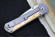 Chris Reeve Large Sebenza 31 LEFT HAND - Drop Point Blade / Box Elder Inlay / CPM-Magnacut (A1) L31-1109 - Northwest Knives