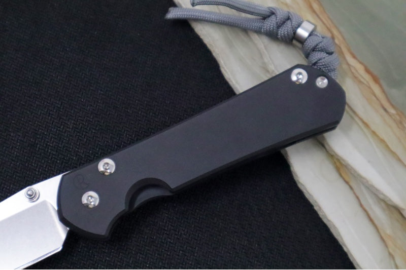 Chris Reeve Knives Small Sebenza 31 NWK Exclusive - Drop Point Blade / CPM-Magnacut Steel / Armor Black Cerakote Handle / Grey Lanyard S31-1734