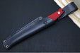 GiantMouse GMF2 Fixed Blade - Full Tang with Red G-10 Handle Scales / Black Stonewashed Finish / Bohler N690 Steel / Drop Point Blade - Northwest Knives