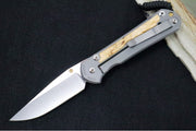 Chris Reeve Large Sebenza 31 LEFT HAND - Drop Point Blade / Box Elder Inlay / CPM-Magnacut (A2) L31-1109 - Northwest Knives