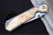 Chris Reeve Large Sebenza 31 LEFT HAND - Drop Point Blade / Box Elder Inlay / CPM-Magnacut (A2) L31-1109 - Northwest Knives