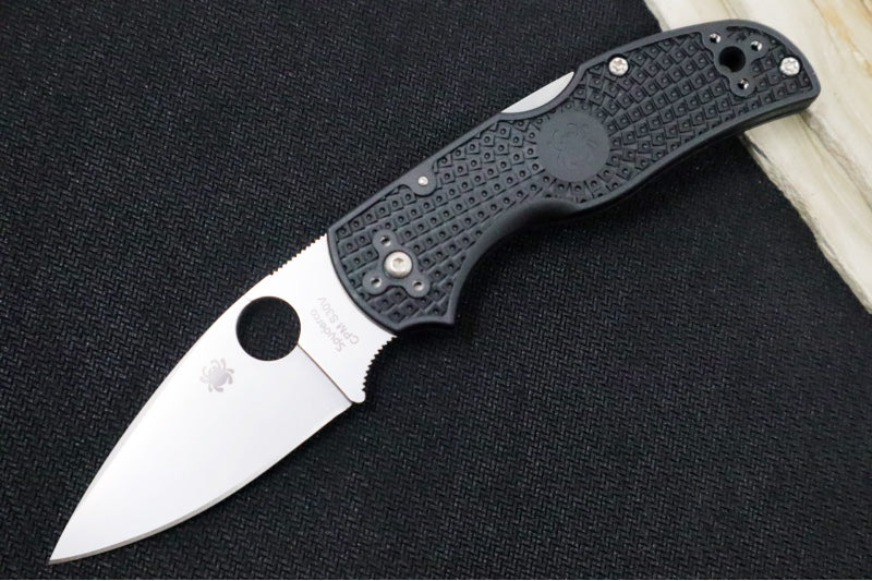 Spyderco Native 5 Lightweight - Black FRN Handle / Satin Finish / CPM-S30V Steel / Leaf Shaped Blade C41PBK5 - Northwest Knives