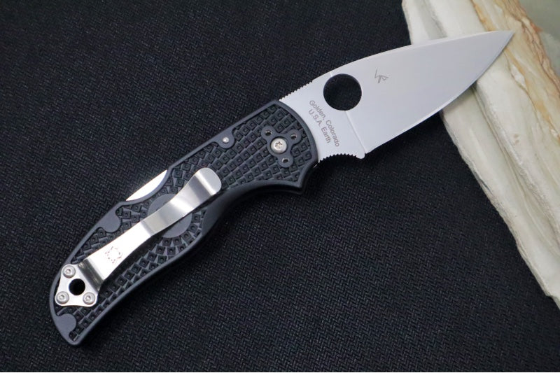 Spyderco Native 5 Lightweight - Black FRN Handle / Satin Finish / CPM-S30V Steel / Leaf Shaped Blade C41PBK5