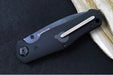 Boker 1969 Z28 Damascus Shadow - Black Anodized Handle Scales / Drop Point Blade / PVD Finished Chad Nichols Tread Pattern Damascus 111110DAM - Northwest Knives