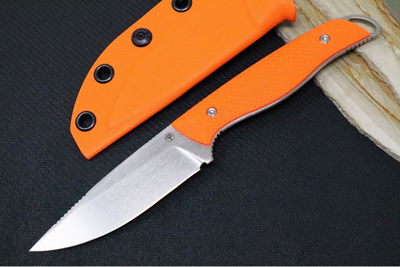 Boker USA Backcountry Fixed Blade - Textured Orange G-10 Handle / CPM-Magnacut Steel / Stonewash Finish / Drop Point Blade 02BU0001 - Northwest Knives