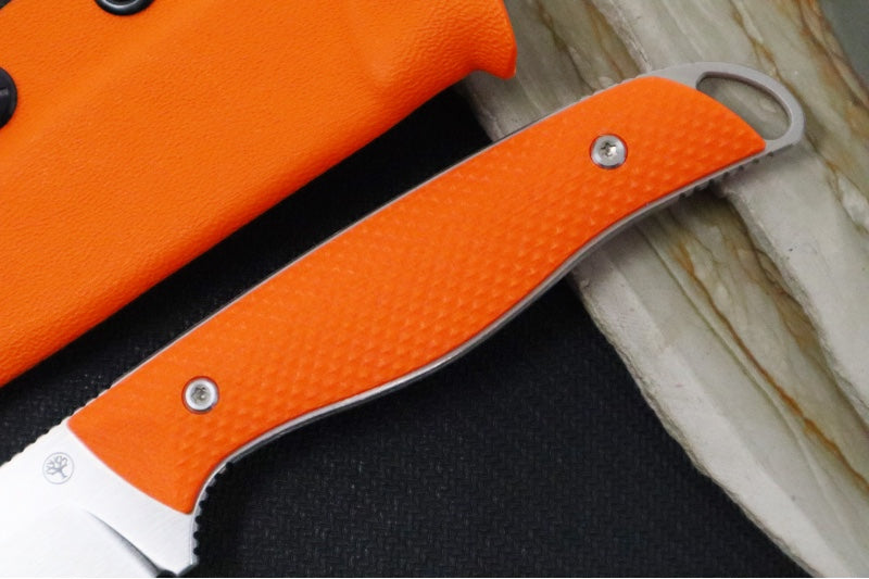 Boker USA Backcountry Fixed Blade - Textured Orange G-10 Handle / CPM-Magnacut Steel / Stonewash Finish / Drop Point Blade 02BU0001 - Northwest Knives