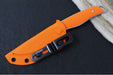Boker USA Backcountry Fixed Blade - Textured Orange G-10 Handle / CPM-Magnacut Steel / Stonewash Finish / Drop Point Blade 02BU0001 - Northwest Knives