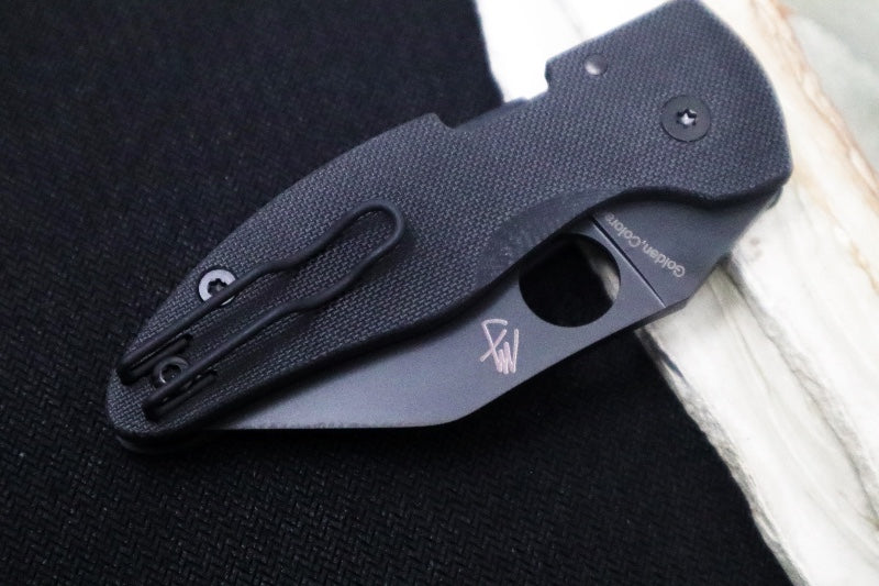 Spyderco Microjimbo- Black G10 Handle / Black DLC Finish / Wharncliffe Blade / CPM-S30V - C264GPBK