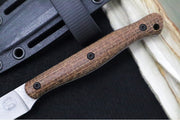 White River Knives Exodus 4 - CPM-S35VN Steel / Natural Burlap Micarta Handle - Northwest Knives