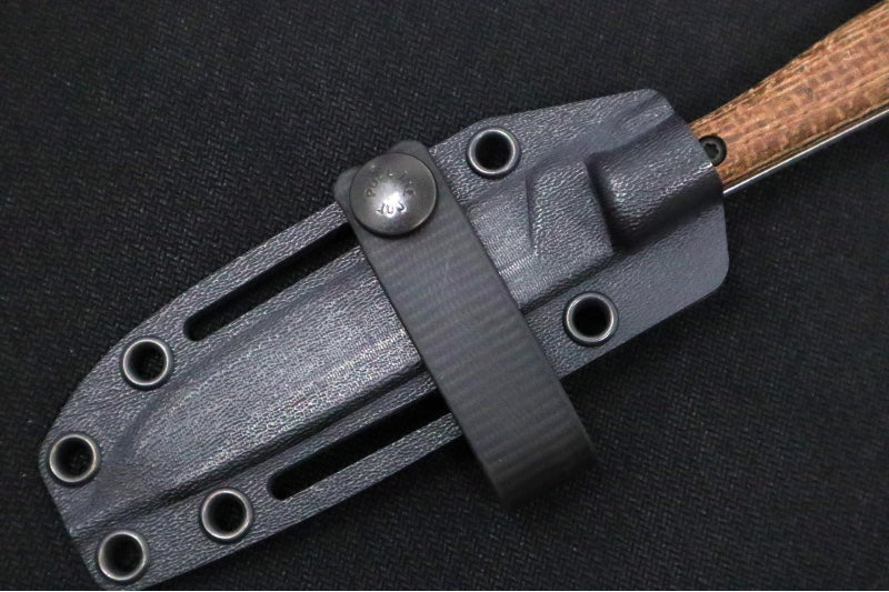 White River Knives Exodus 4 - CPM-S35VN Steel / Natural Burlap Micarta Handle