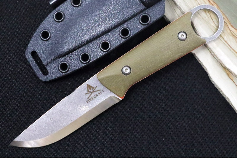 White River Knives FC-PKO Firecraft - Stonewash Finish / CPM-S35VN Steel / Micarta Handle - Northwest Knives