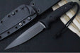 Spartan Blades Clandestina Fixed Blade - Black Blade / Black Micarta Handle / Black Kydex Sheath SB57BKBKKYBK - Northwest Knives