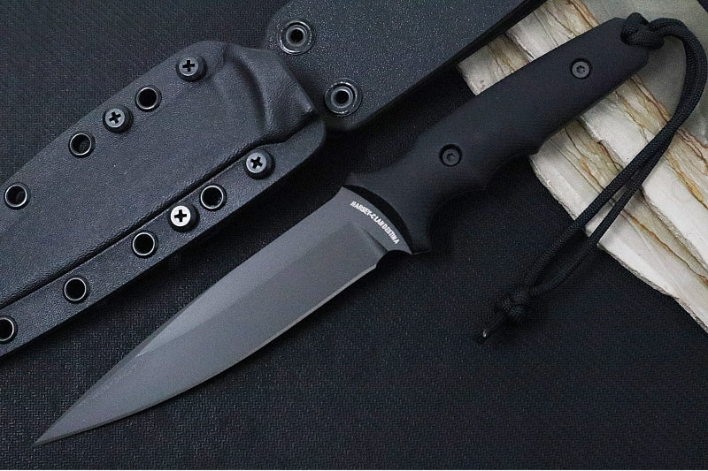 Spartan Blades Clandestina Fixed Blade - Black Blade / Black Micarta Handle / Black Kydex Sheath SB57BKBKKYBK - Northwest Knives