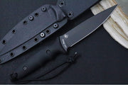 Spartan Blades Clandestina Fixed Blade - Black Blade / Black Micarta Handle / Black Kydex Sheath SB57BKBKKYBK - Northwest Knives