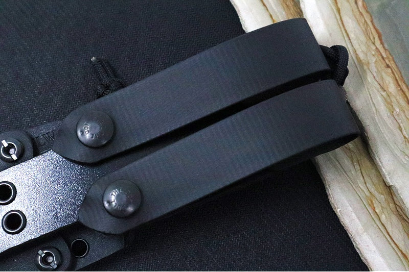 Spartan Blades Moros Fighter Fixed Blade - CPM-Magnacut Steel / Spear Point Blade / Black Finish / Green Micarta Handle / Black Kydex Sheath SB53BKGRKYBK - Northwest Knives