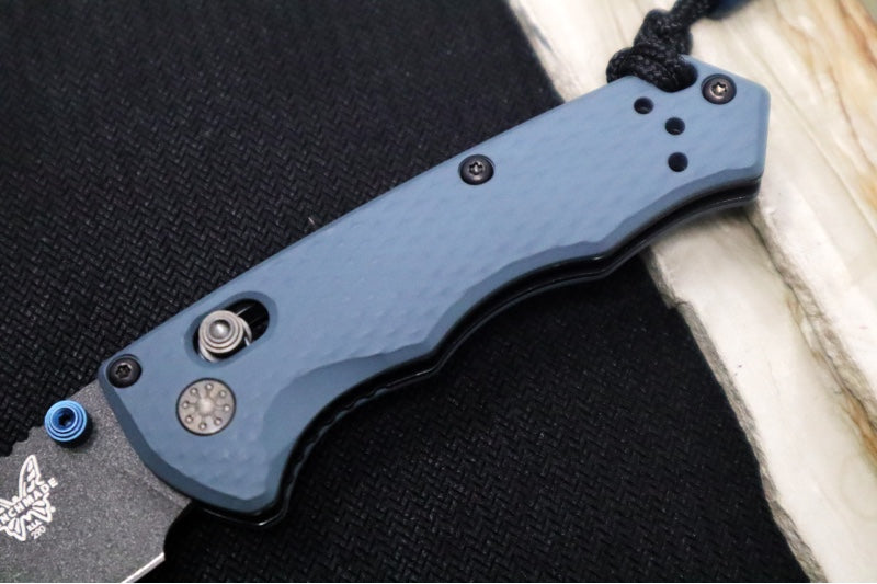 Benchmade 290BK Full Immunity Custom - Cobalt Black Cerakote Finish  / CPM-M4 Steel / Wharncliffe Blade / Cold War Grey Cerakoted Aluminum Handle