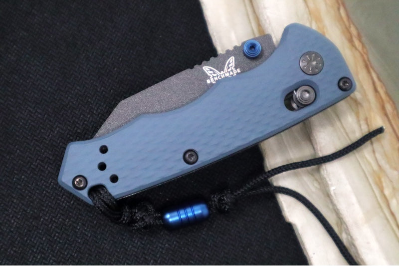 Benchmade 290BK Full Immunity Custom - Cobalt Black Cerakote Finish  / CPM-M4 Steel / Wharncliffe Blade / Cold War Grey Cerakoted Aluminum Handle