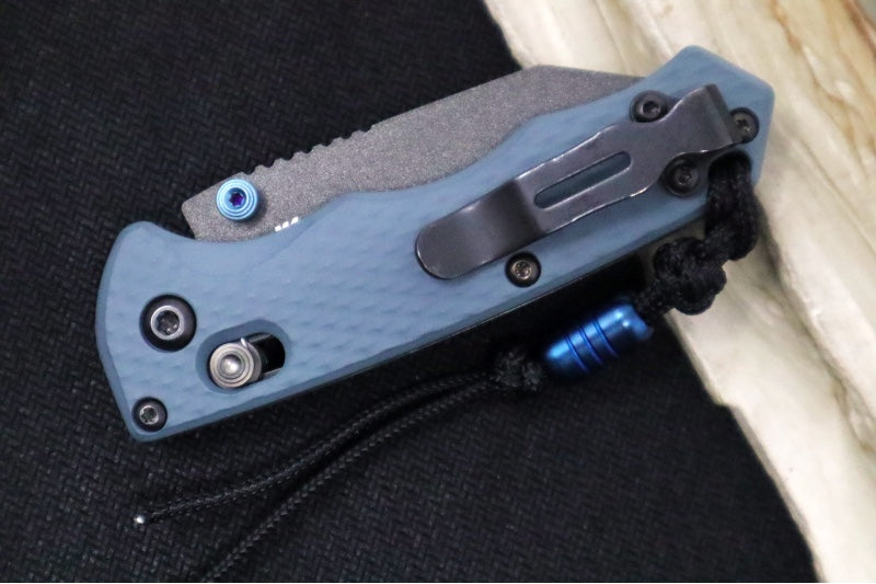 Benchmade 290BK Full Immunity Custom - Cobalt Black Cerakote Finish  / CPM-M4 Steel / Wharncliffe Blade / Cold War Grey Cerakoted Aluminum Handle