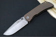McNees Knives PM Mac2 3.0" Folding Knife - CPM-Magnacut Steel / Drop Point / Stonewashed Blade / Frag Patterned Bronzed Anodized Titanium Handle & Stonewashed Hardware - Northwest Knives