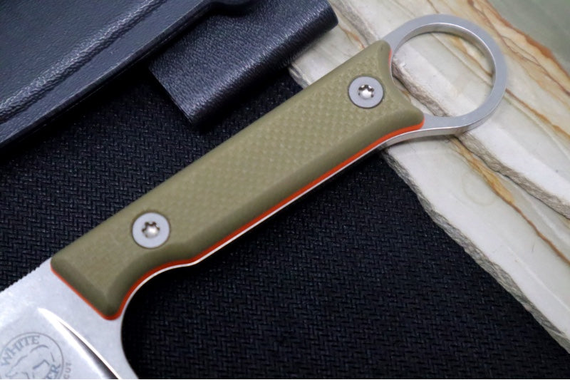 White River Knives 3.5" Firecraft  - CPM-Magnacut Steel / Orange & OD Green Textured G-10 Handle WRFC3.5-TGO-MAG