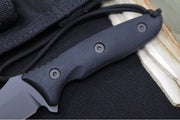 Spartan Blades Moros Fighter Fixed Blade - CPM-S45VN Steel / Spear Point Blade / Black Finish / Black Micarta Handle / Black Nylon Molle Sheath SB53BKBKNLBK - Northwest Knives