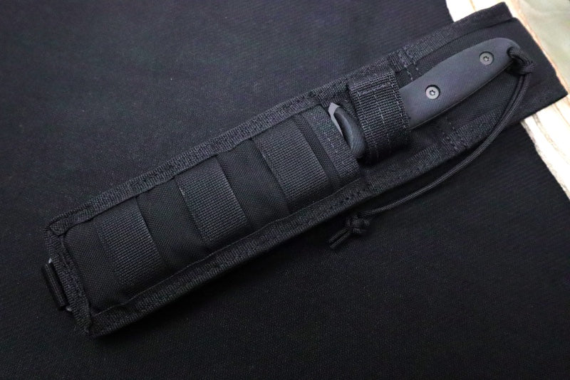 Spartan Blades Moros Fighter Fixed Blade - CPM-S45VN Steel / Spear Point Blade / Black Finish / Black Micarta Handle / Black Nylon Molle Sheath SB53BKBKNLBK