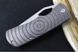 McNees Knives 3.75" DX Dixon Shockwave - CPM-Magnacut Steel / Drop Point / Satin Stonewashed Finish / Stonewashed Patterned Titanium Handle & Satin Hardware - Northwest Knives
