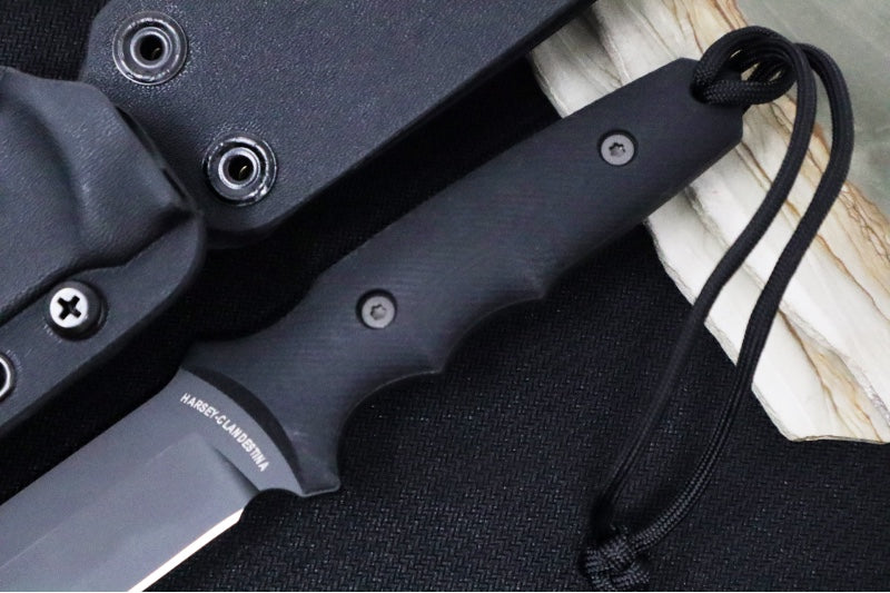 Spartan Blades Clandestina Fixed Blade - Black Blade / Black Micarta Handle / Black Kydex Sheath SB57BKBKKYBK