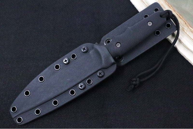 Spartan Blades Clandestina Fixed Blade - Black Blade / Black Micarta Handle / Black Kydex Sheath SB57BKBKKYBK