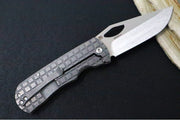 McNees Knives 3.75" DX Dixon - CPM-Magnacut Steel / Drop Point / Stonewashed Satin Finish / Stonewashed Frag Titanium Handle & Satin Hardware - Northwest Knives