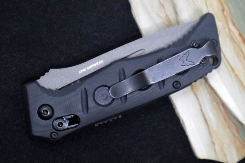 Benchmade 2730GY-1 Mini Auto Adamas - Black Drop Point Blade / CPM-CruWear Steel / Black G-10 Handle