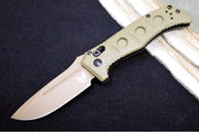 Benchmade 2730FE-2 Mini Auto Adamas - FDE Drop Point Blade / CPM-CruWear Steel / OD Green G-10 Handle - Northwest Knives