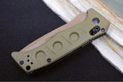 Benchmade 2730FE-2 Mini Auto Adamas - FDE Drop Point Blade / CPM-CruWear Steel / OD Green G-10 Handle - Northwest Knives