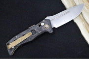 Benchmade 2730-3 Mini Auto Adamas - Drop Point Blade / CPM-Magnacut Steel / Marbled Carbon Fiber Handle - Northwest Knives