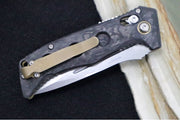 Benchmade 2730-3 Mini Auto Adamas - Drop Point Blade / CPM-Magnacut Steel / Marbled Carbon Fiber Handle - Northwest Knives