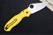 Spyderco Paramilitary 3 Lightweight Salt -Yellow FRN / Satin Finish / CPM-Magancut Steel C223PYL - Northwest Knives