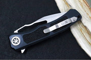 Heretic Knives Wraith Manual V.4 - Clip Point Blade / Stonewash Finish / Black Anodized Aluminum Handle & Black Grip-Tape Inlays H001-2A - Northwest Knives
