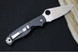 Spyderco ButtonUp Folder - Black Carbon Fiber Handle / 8Cr13MoV Stainless Steel / Satin Modified Clip Point C275CFP - Northwest Knives