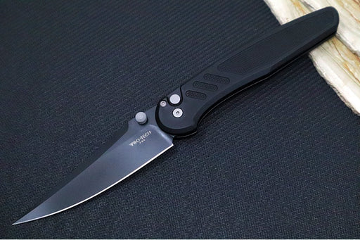 Pro Tech Avalon Peace Neighbor Design Manual - Drop Point Blade / Black DLC Finish / CPM-Magnacut Steel / Black Knurled Anodized Handle PN1103 - Northwest Knives